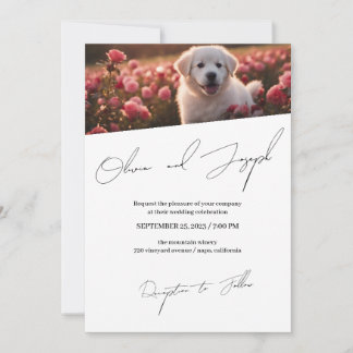 Invitation de mariage de script très simple et per