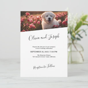 Invitation de mariage de script très simple et per