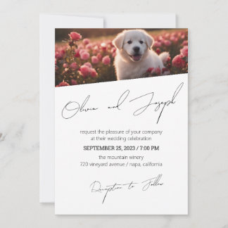 Invitation de mariage de script très simple et per