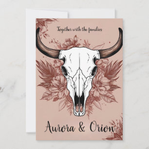 invitation de mariage de wild western boho