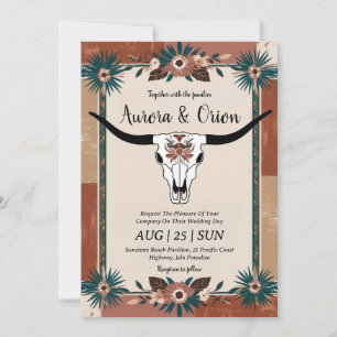 invitation de mariage de wild western boho