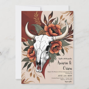 invitation de mariage de wild western boho