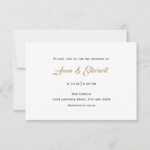 Invitation de mariage décontractée et élégante