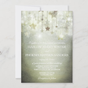 Invitation de mariage des étoiles brillantes