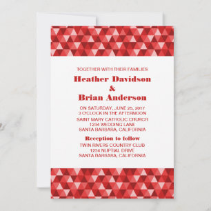 Invitation de mariage des triangles géométriques r