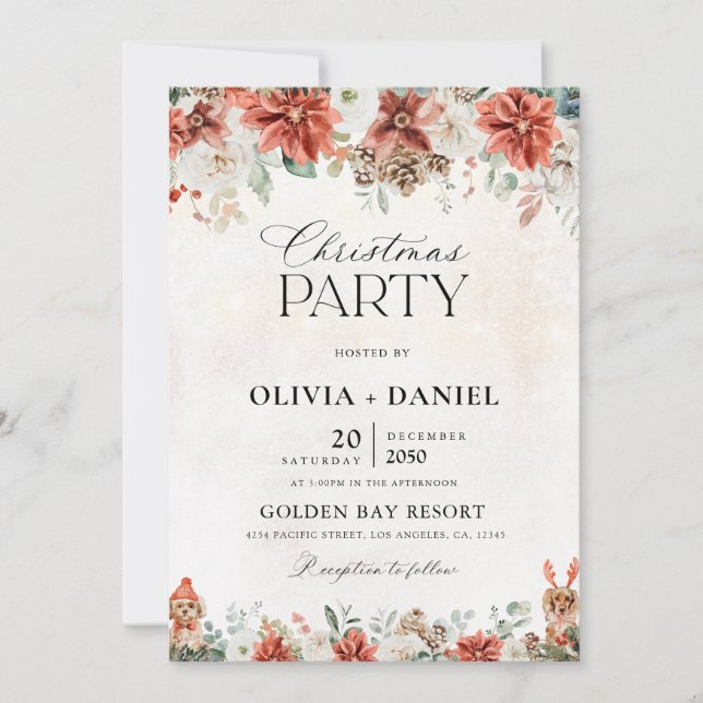 Invitation de mariage d'hiver (Devant)