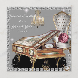 Invitation de mariage diamant vintage