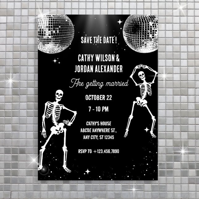 Invitation de mariage disco fête dansante de squel (Créateur téléchargé)