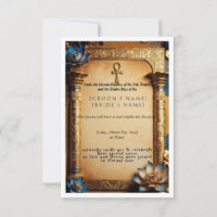 Invitation de mariage du pharaon égyptien de luxe
