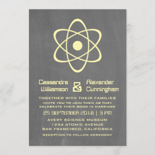 Invitation de mariage du tableau de bord atomique