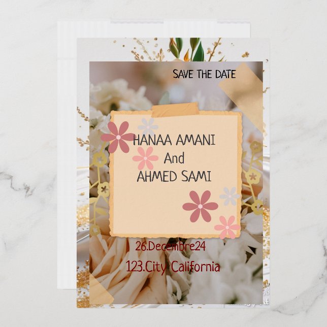  Invitation de Mariage Éblouissante (Enveloppe)