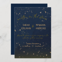 Invitation de mariage écrite dans les étoiles
