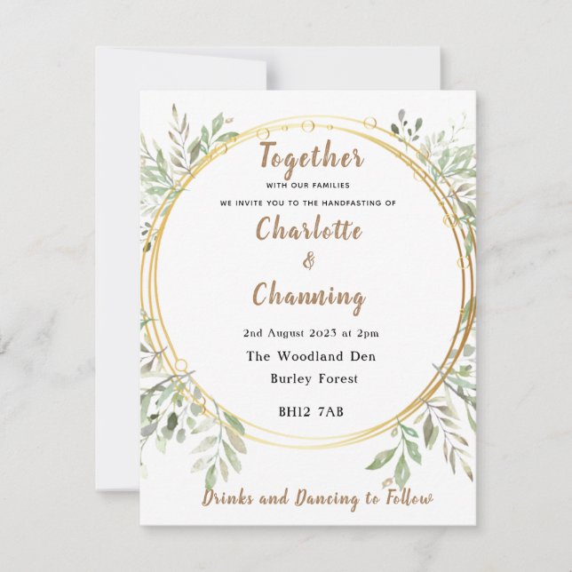 Invitation de mariage | Élégant | RSVP | Poignée (Devant)