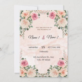 Invitation de mariage élégante