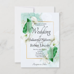 Invitation de mariage élégante aux callas