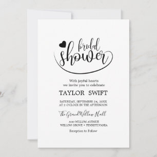 Invitation de mariage élégante avec calligraphie d