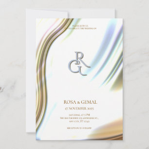 Invitation de mariage élégante avec texture de feu