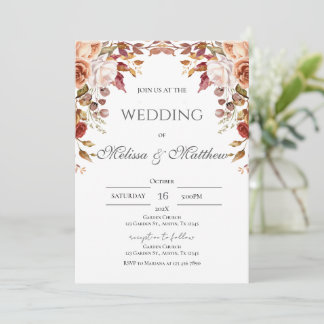 Invitation de mariage élégante Bohème simple