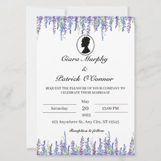 Invitation de mariage élégante Bridgerton