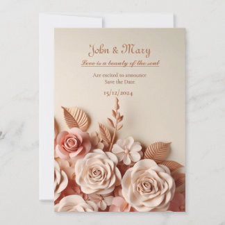 Invitation de mariage élégante et attractive avec 