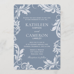 Invitation de mariage élégante   FEUILLE   Dusty B