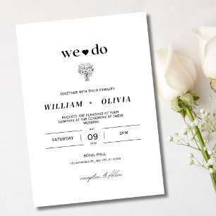 Invitation de mariage élégante moderne, Minimalist