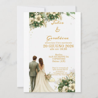 Invitation de mariage élégante personnalisée