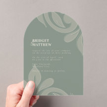 Invitation de mariage en acrylique classique damas