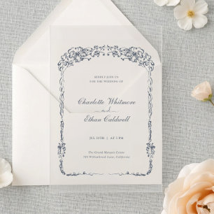 Invitation de mariage en acrylique I Cadre élégant