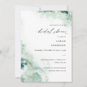 Invitation de mariage en agate verte émeraude arge