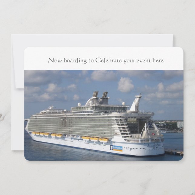 Invitation de mariage en croisière (Devant)