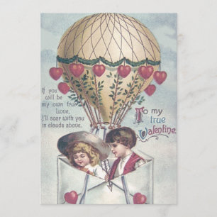 Invitation de mariage en montgolfière à air chaud
