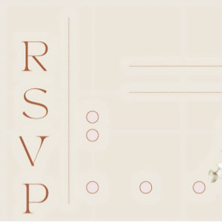 Invitation de mariage en terre cuite minimaliste |
