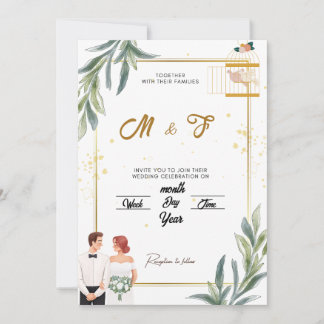 Invitation de mariage enchantée dans le jardin | W