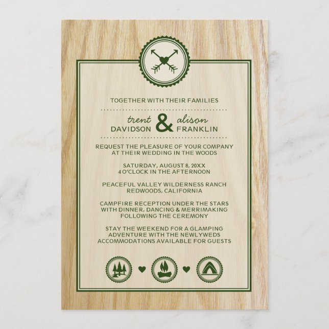 Invitation de Mariage et de flamping (Devant)