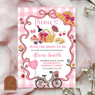 Invitation de mariage fantaisiste pique-nique en g