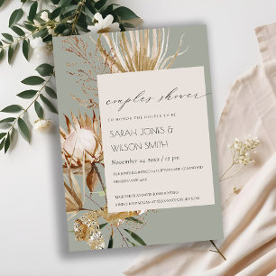Invitation de mariage floral de palmier sec Boho P