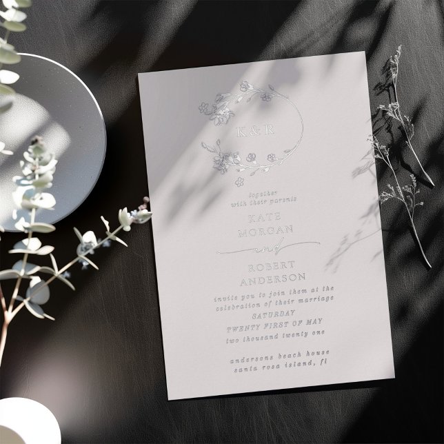 Invitation de Mariage floral moderne (Créateur téléchargé)