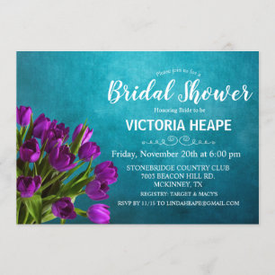 Invitation de mariage floral tulipe