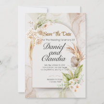 Invitation de mariage florale