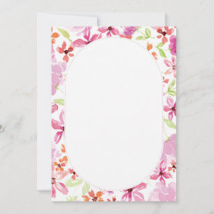 Invitation de mariage florale à l'aquarelle élégan