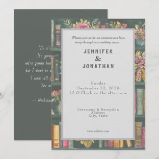 Invitation de mariage florale avec impression pour