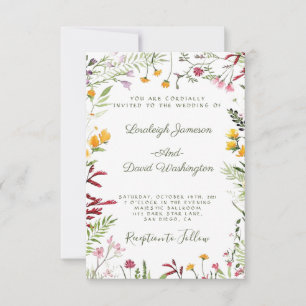 Invitation de mariage florale de jardin