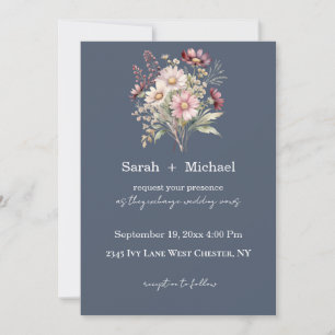 Invitation de mariage florale de printemps