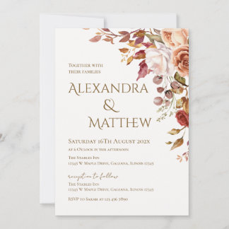 Invitation de mariage florale élégante