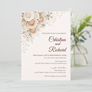 Invitation de mariage florale élégante
