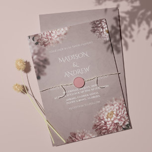 Invitation de mariage florale élégante moderne