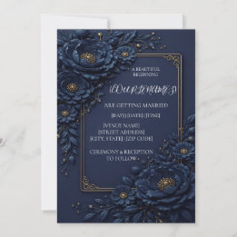 Invitation de mariage florale élégante personnalis