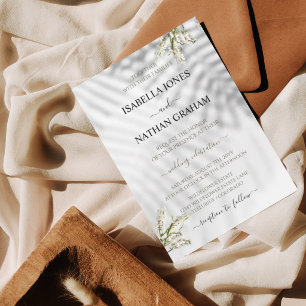Invitation de mariage florale organique moderne