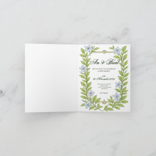Invitation de mariage florale pour seniors